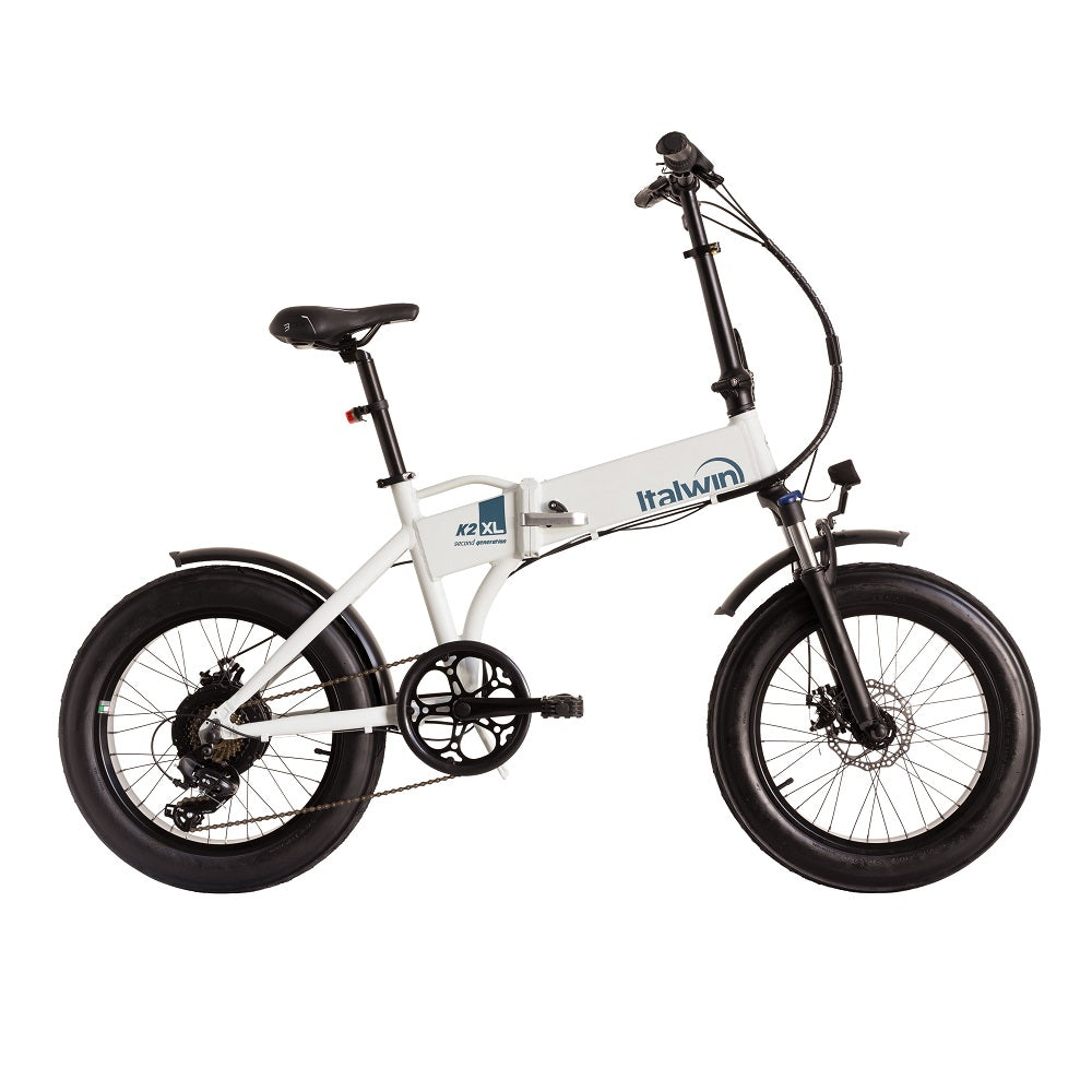 Hopfällbar elcykel ITALWIN K2 XL (36V / 10,5 Ah), vit