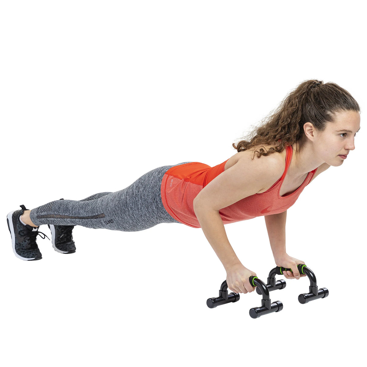 TUNTURI Push Up Bar PVC, sort-grøn