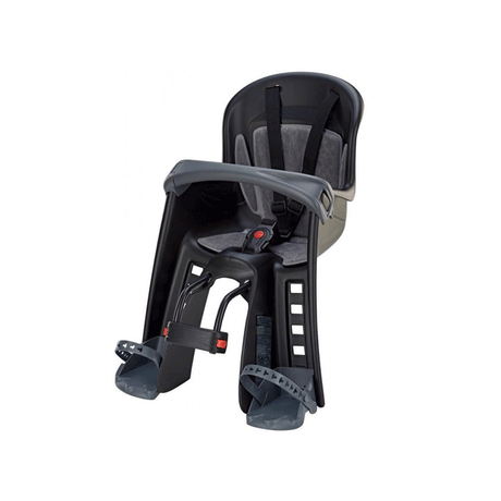 Barnstol 9-15 kg, svart-grå, med ramfäste fram