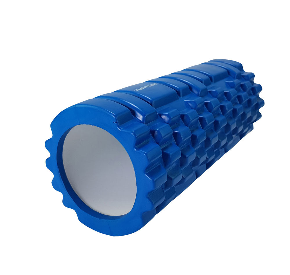 Massage roller TUNTURI Yoga Foam Grid Roller 33cm, blue