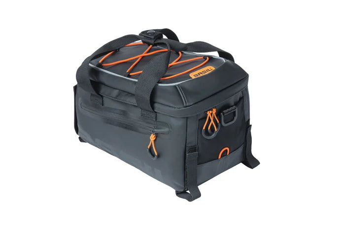Cykeltaske BASIL Miles Tarpaulin 8L, sort-orange