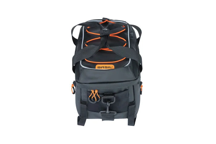 Cykeltaske BASIL Miles Tarpaulin 8L, sort-orange