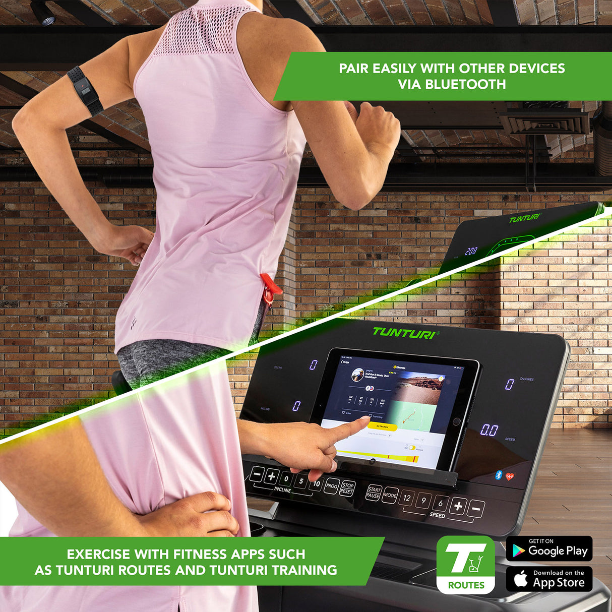 Pulsbånd TUNTURI Aktivitetsarmbånd (BT/ANT+)