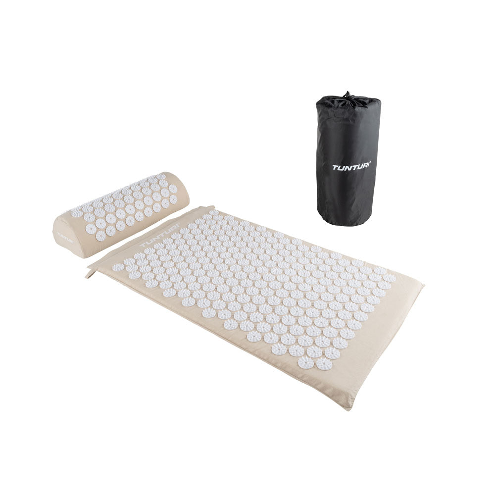 Tunturi Akupressurmadrass och Kudde, Beige