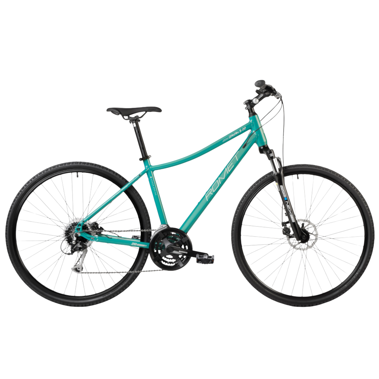 Damcykel ROMET Orkan 3 D, turkos-vit-grå