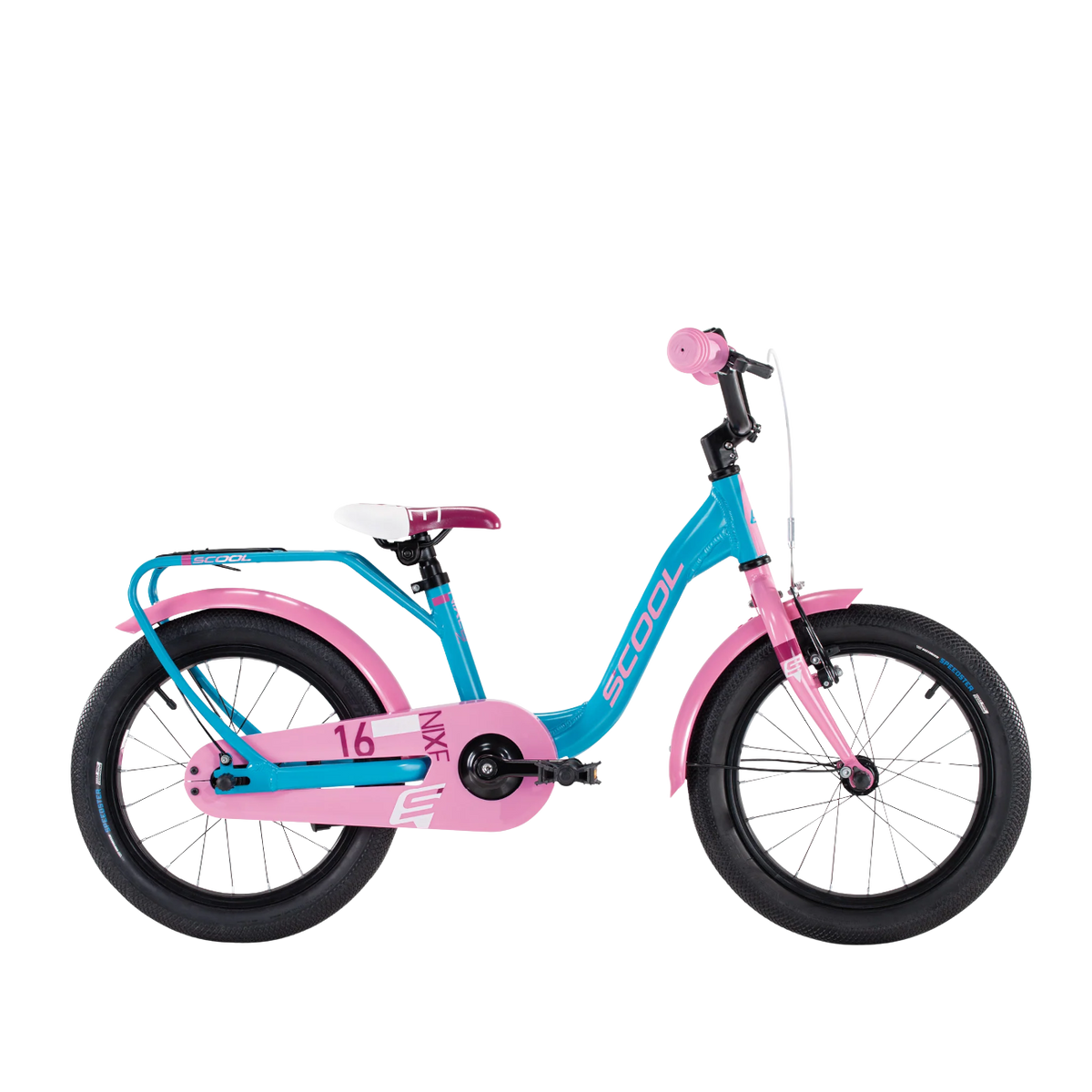 Børnecykel S'COOL niXe, 16" blå/lyserød