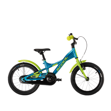 Børnecykel S´COOL XXlite, 16" blå/grøn