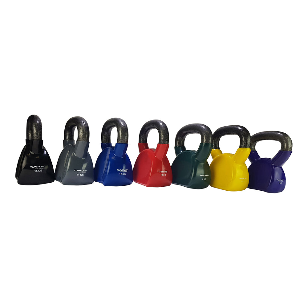 TUNTURI Vinyl Kettlebell 14kg, grå