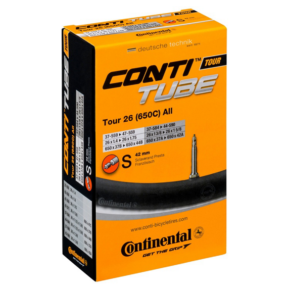 Inner tube CONTINENTAL Tube Tour 26 Valve Presta 37/47-559/597