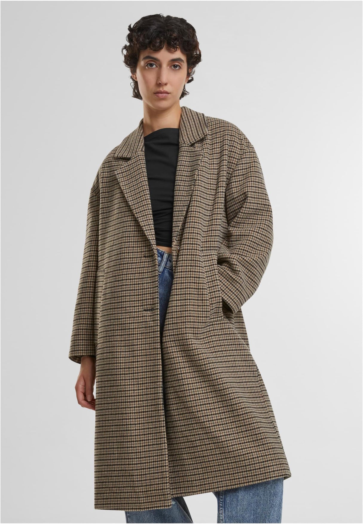 UC Oversized Plaid Coat