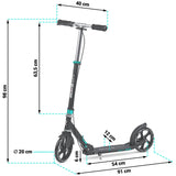 Scooter SOKE City, black-turquoise