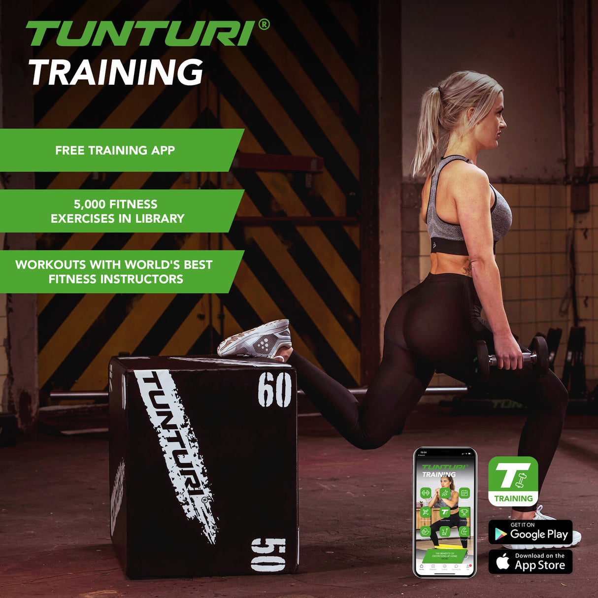 Träningsbox TUNTURI Plyo Box Soft (EVA) 40/50/60cm