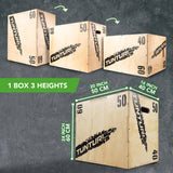 Träningsbox TUNTURI Plyo Box Wood 40/50/60cm