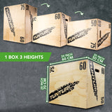 Träningsbox TUNTURI Plyo Box Wood 50/60/75cm