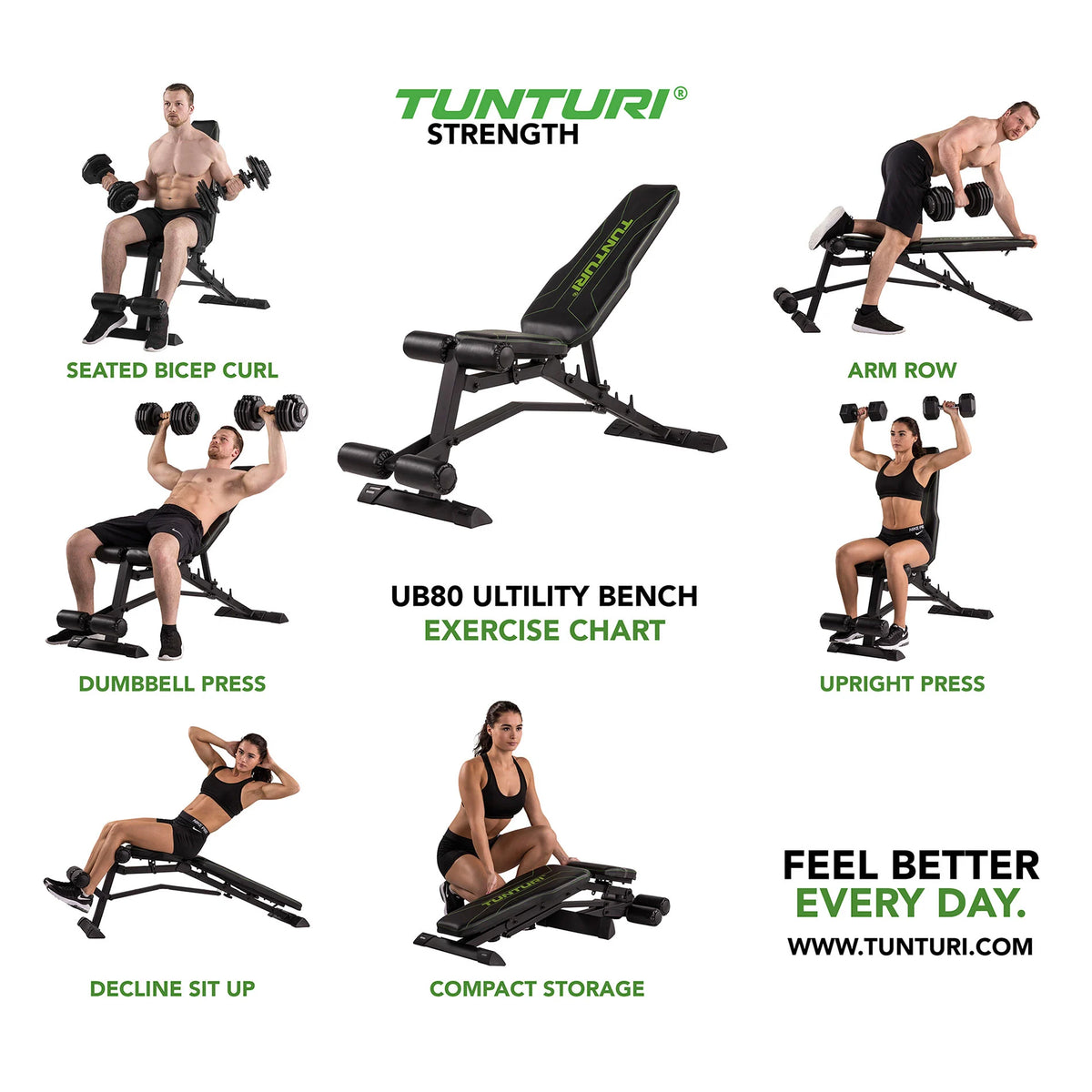 Træningsbænk Tunturi UB80 Utility Bench