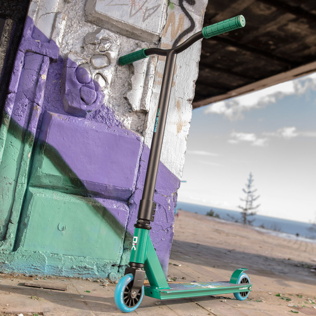 Stuntscooter SOKE GO! grön-blå