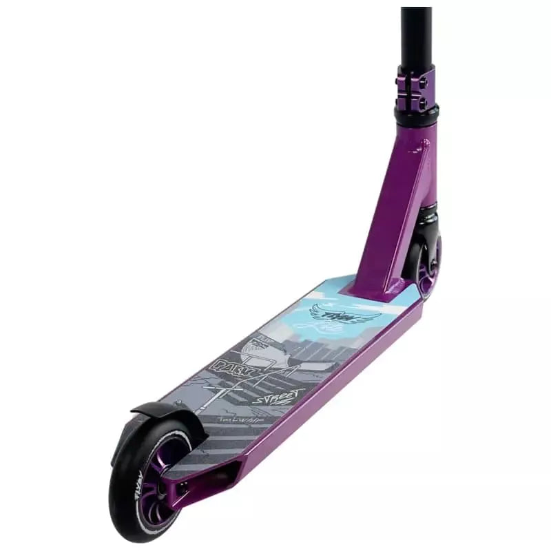 Stuntscooter FLYBY Lite V2 Complete Pro Scooter Svart/Lila