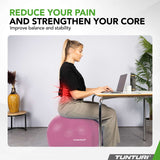 Träningsboll TUNTURI Gymball 75cm Anti Burst, lila