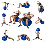 Träningsboll TUNTURI Gymball 55cm anti-burst, svart