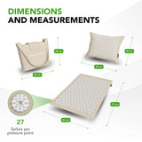 Akupunkturmatta och kudde TUNTURI PRO Akupressurmatta och kudde, beige