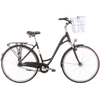Cykel ROMET Art Deco Lux, med främre korg, svart