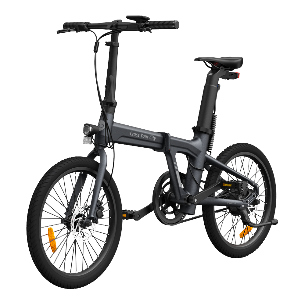 Hopfällbar elcykel ADO A20 AIR, grå