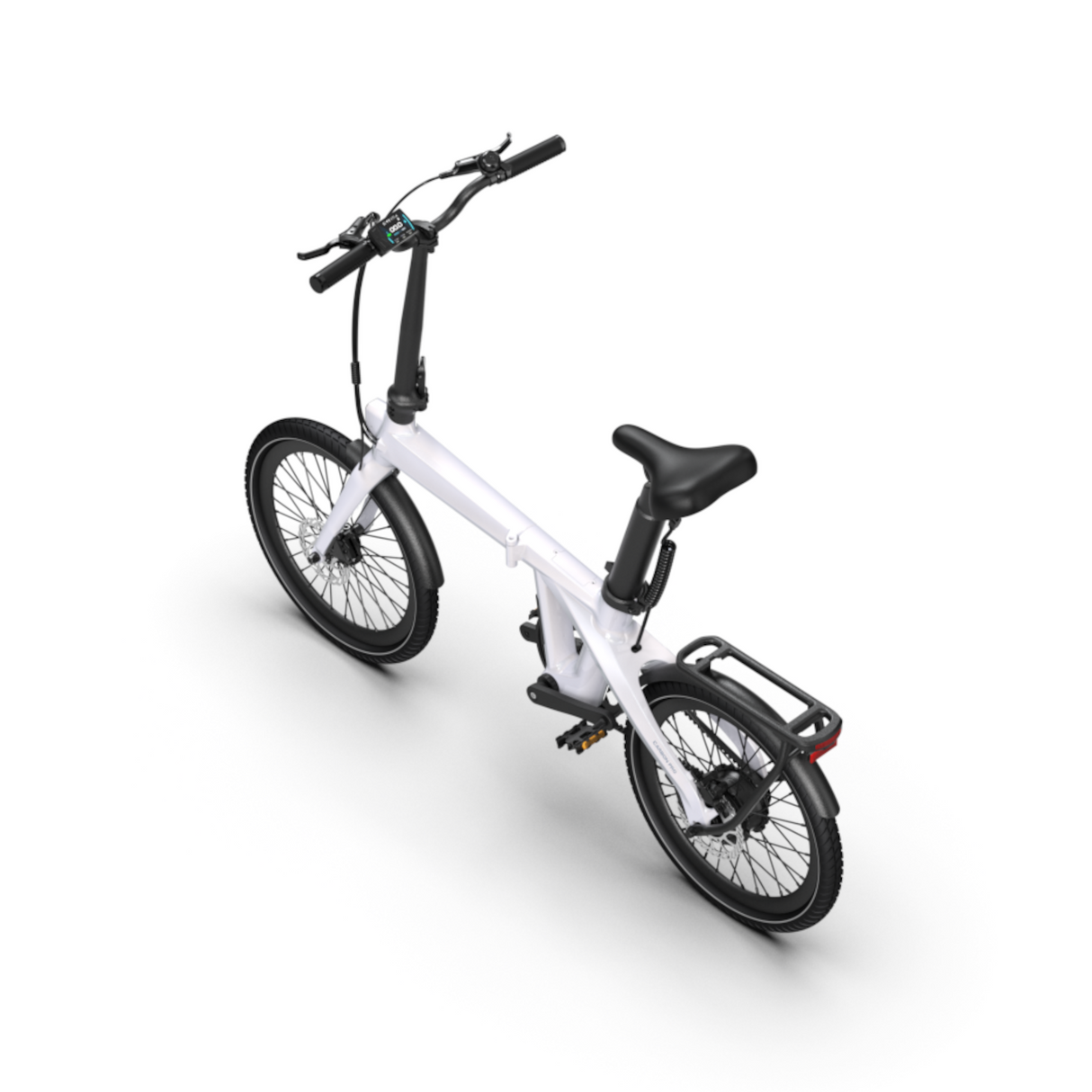 Hopfällbar elcykel ADO Air Carbon PRO, Vit