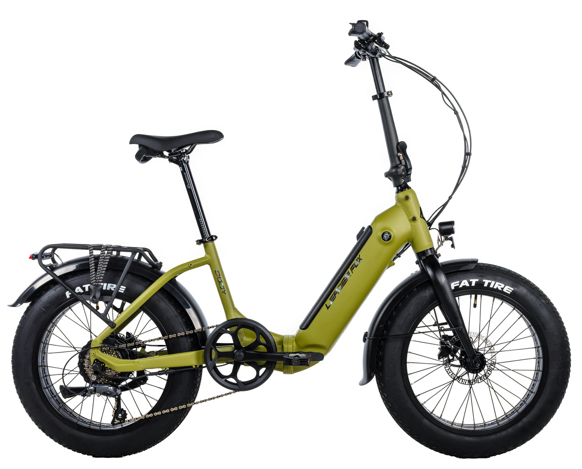 Hopfällbar el-fatbike LEADER FOX Cody 20", Svart