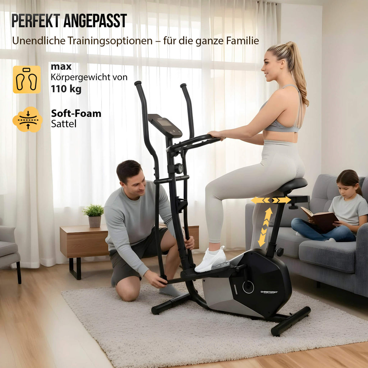 Crosstrainer/exercise bike CHRISTOPEIT CT 6