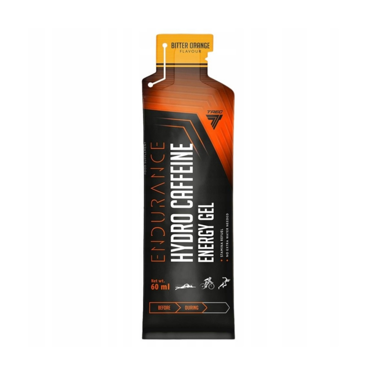 Energigel TREC Hydro Caffeine Energy Gel 60ml, Bitter Orange
