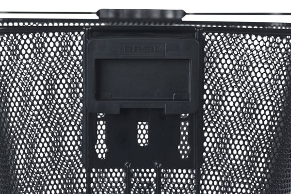 Framkorg för BASIL Bilbao KF-styrstam, med handtag, svart