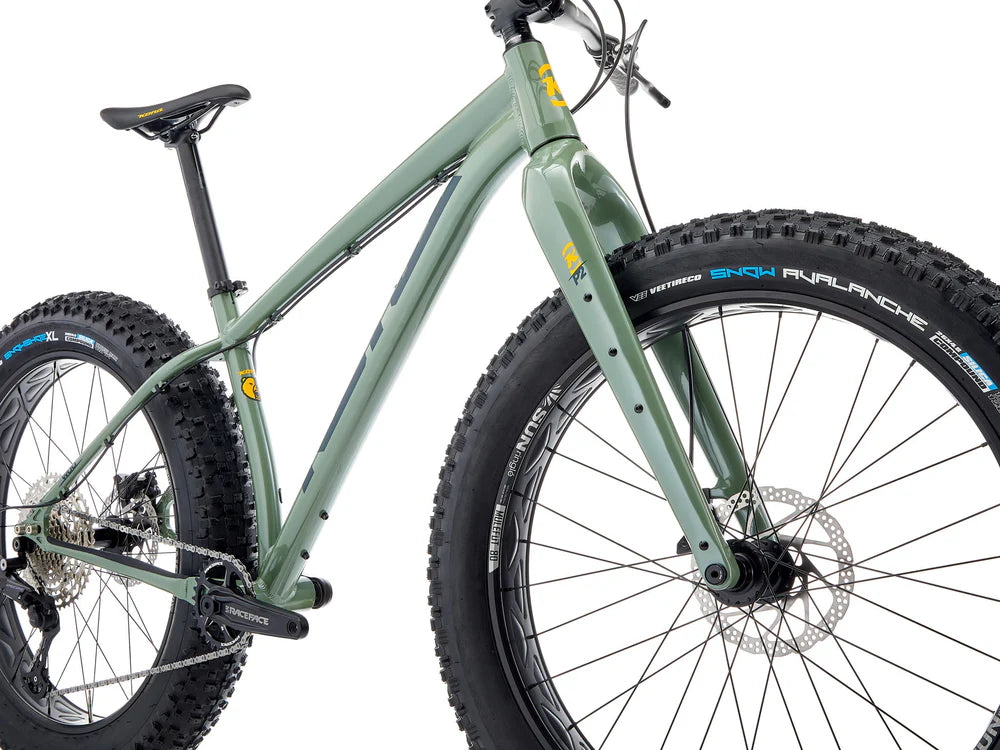 Fatbike KONA Woo, 26" Gloss Metallic (Grön)