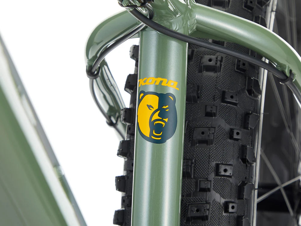 Fatbike KONA Woo, 26" Gloss Metallic (Grön)