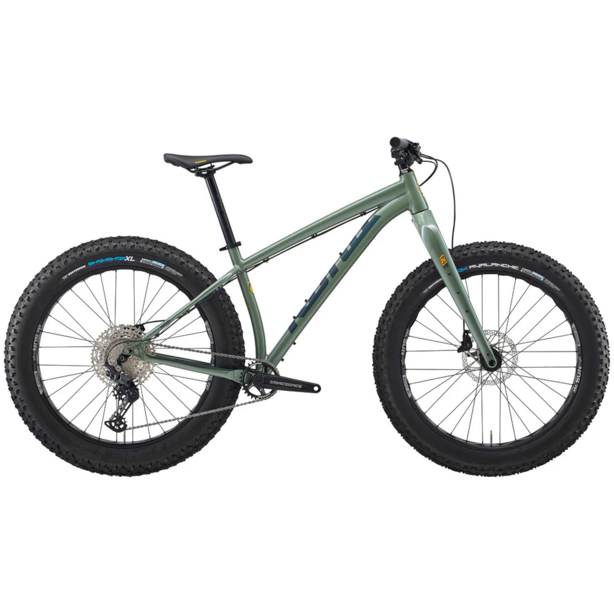 Fatbike KONA Woo, 26" Gloss Metallic (Grön)