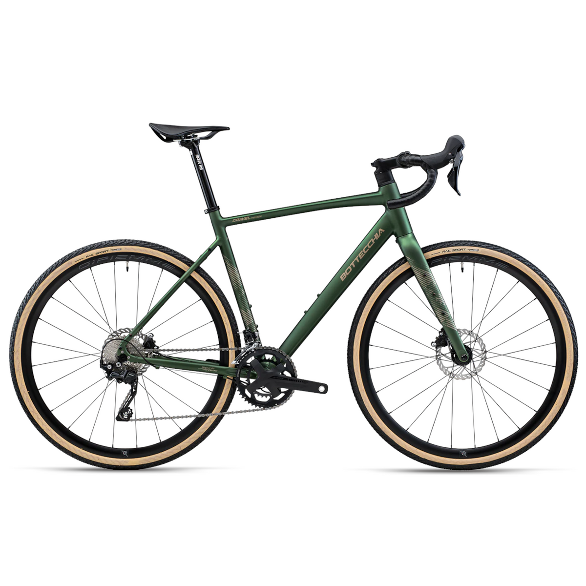 Gravelcykel BOTTECCHIA Gravel Monster - GRX610 12s - C46 Matgrøn