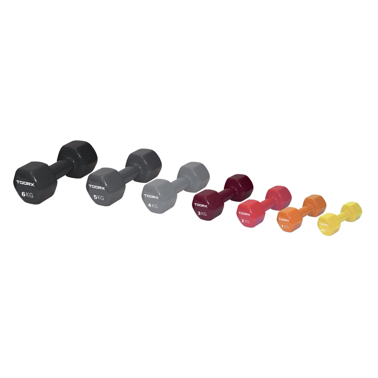 TOORX Vinylhantel, röd, 2 kg