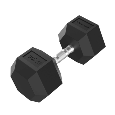 Hantel TUNTURI Platinum Hex Gummibelagd Hantel, 30kg