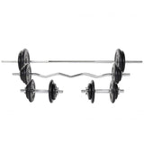 Vægtstang Curlstang Håndvægte GUMMI 108 kg