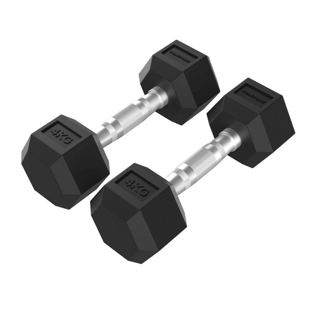 Hantlar TUNTURI Platinum Hex Rubber Dumbbell, 2x 2kg