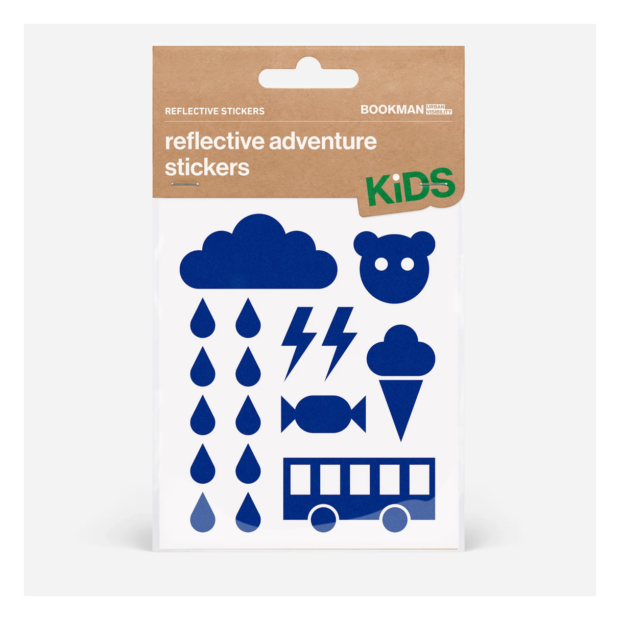 Reflekterande klistermärken för barn BOOKMAN Reflective Adventure Stickers, Green