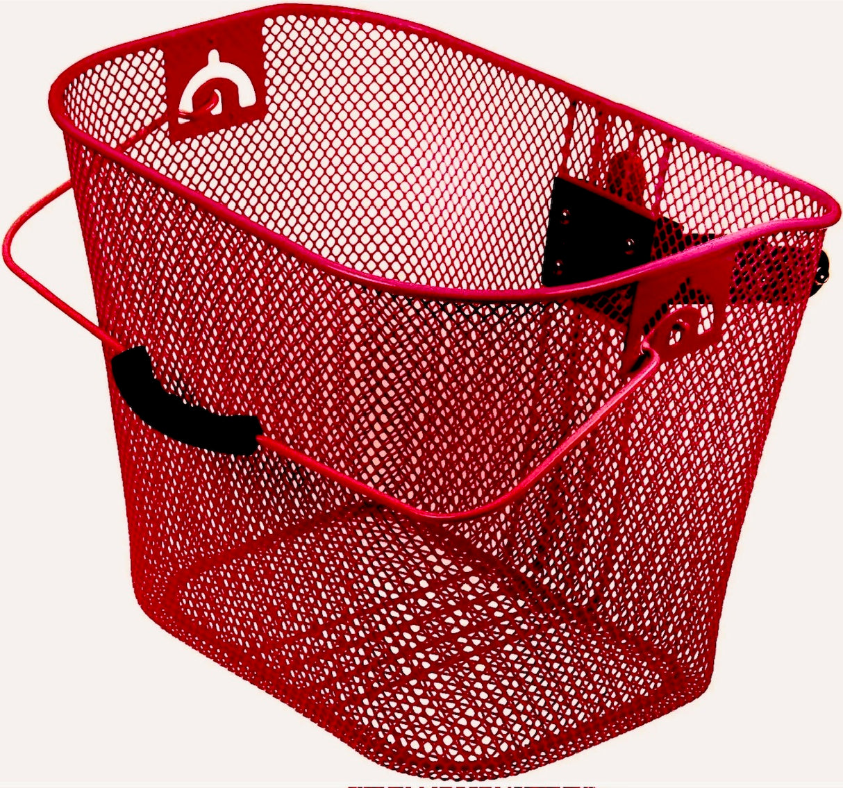 Frontkorg BURGHARDT, stjälmfäste, metall, röd, med handtag