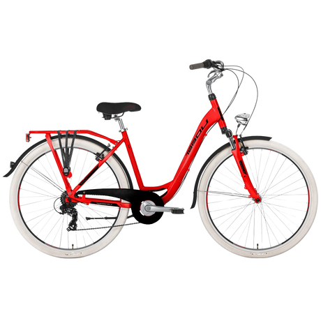 Damcykel TABOU Kayla 28", röd/svart