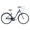 Bicycle ROMET Art Deco Lux, with front basket, blue