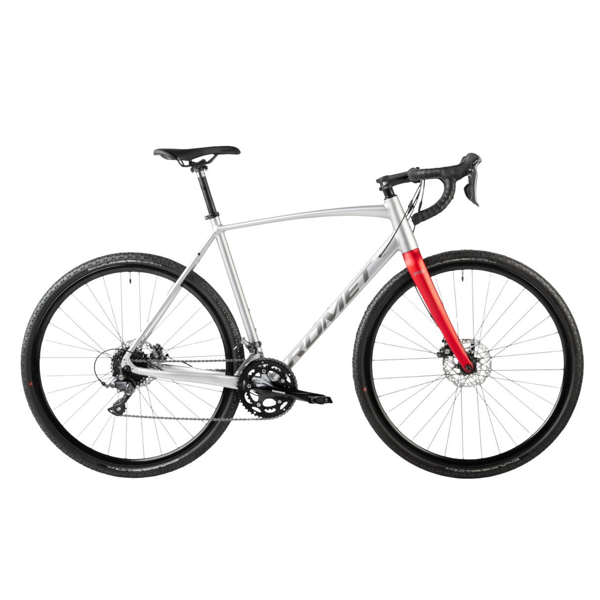 Gravelbike ROMET Aspre 1, silver-red