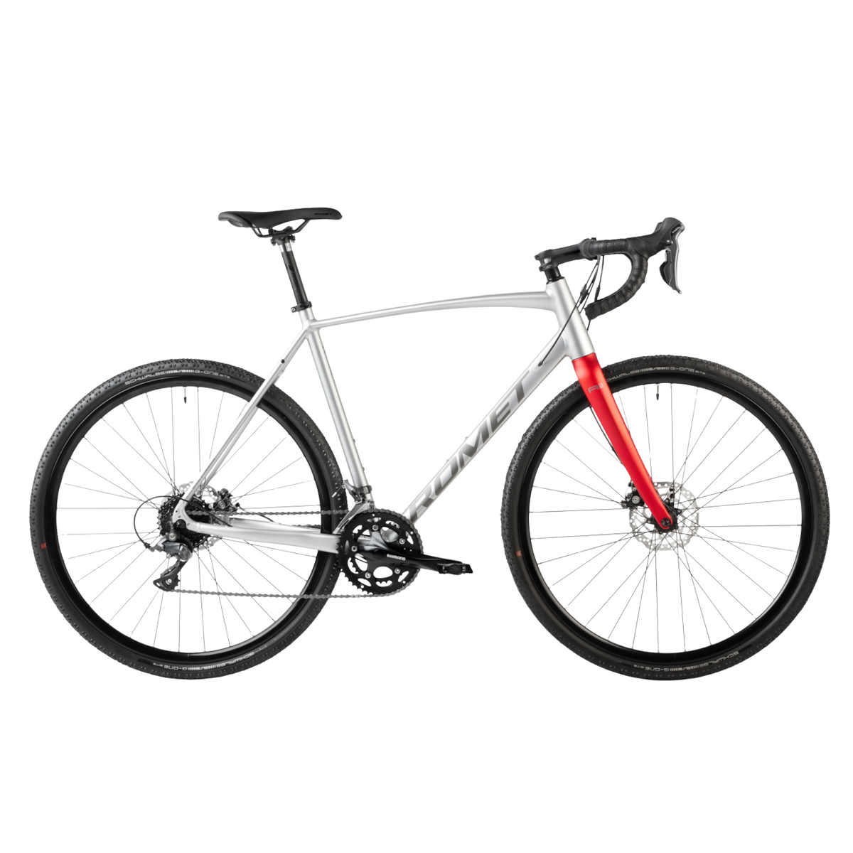 Gravelbike ROMET Aspre 1, silver-red