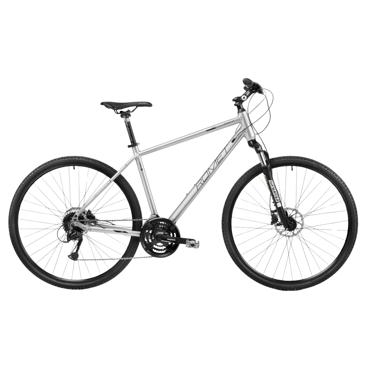 Grå ROMET Orkan 4 M Lite cykel i sidovy