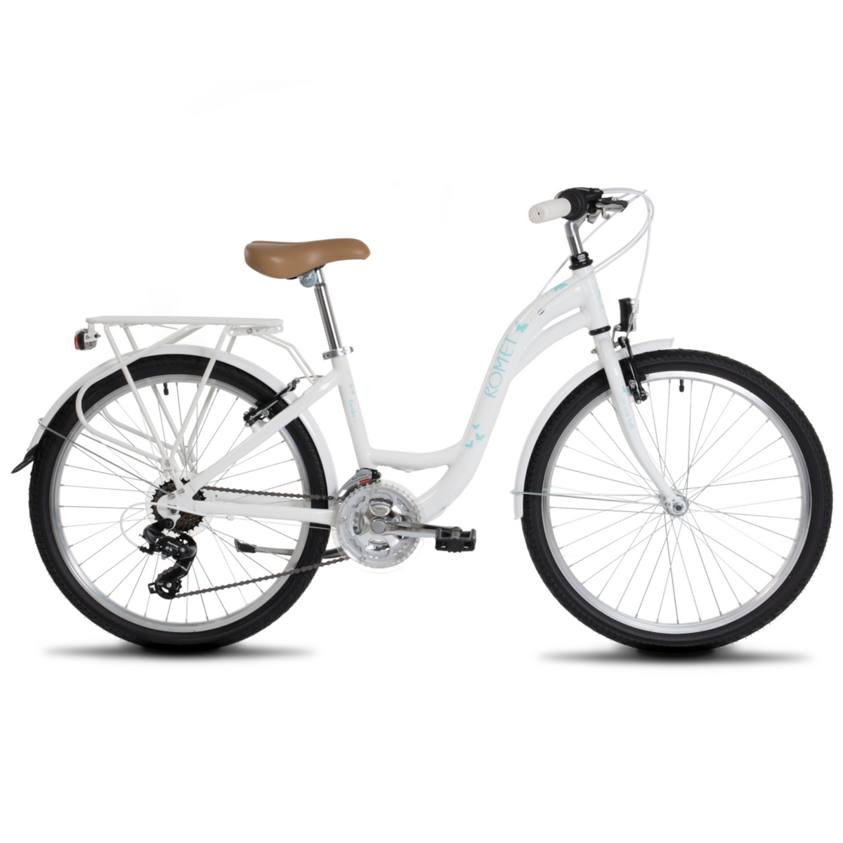Pigecykel ROMET Panda 1, hvid-blå