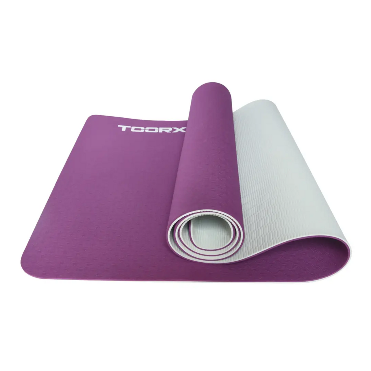Yogamatta TOORX Yoga Mat, vinröd-grå