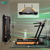 Treadmill CHRISTOPEIT 2in1, black-wood
