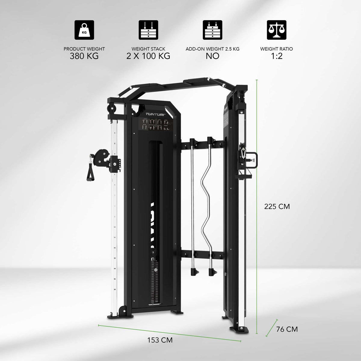 TUNTURI Platinum - Functional Trainer - Selectorized - V-Series